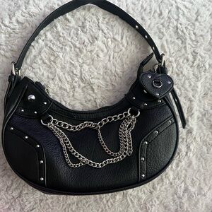 Social Collision® Stud Heart Key Chain Shoulder Bag